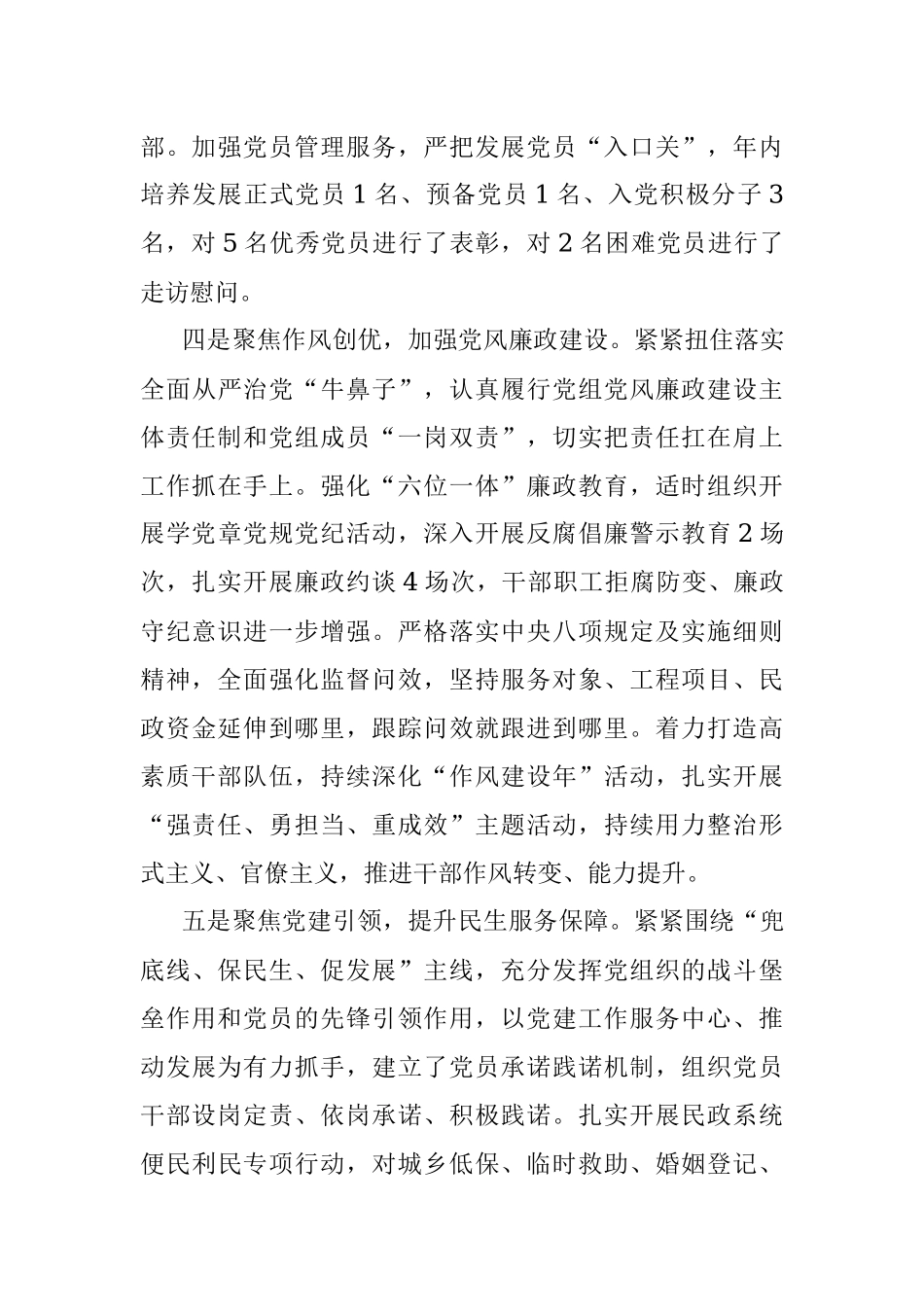 民政局党组2022年抓党建述职工作报告.docx_第3页