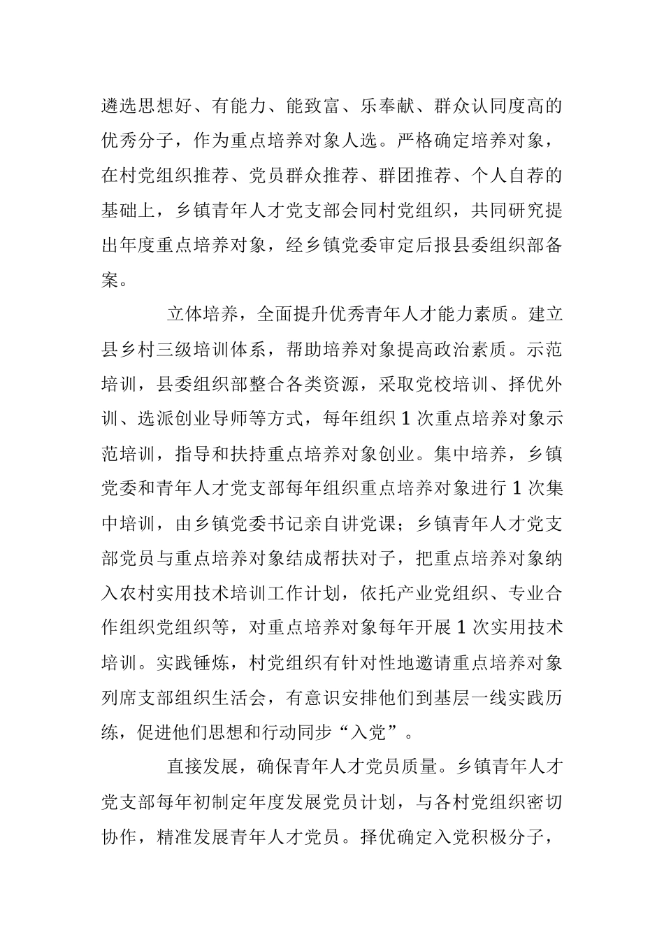 乡镇青年人才党支部工作法经验材料.docx_第2页