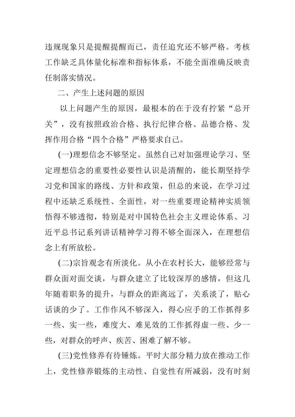 党员干部专题民主生活会检视材料.docx_第3页