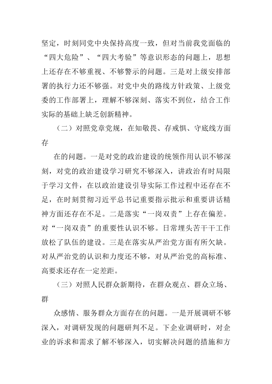 公文材料：专题民主生活会班子检视剖析材料.docx_第2页