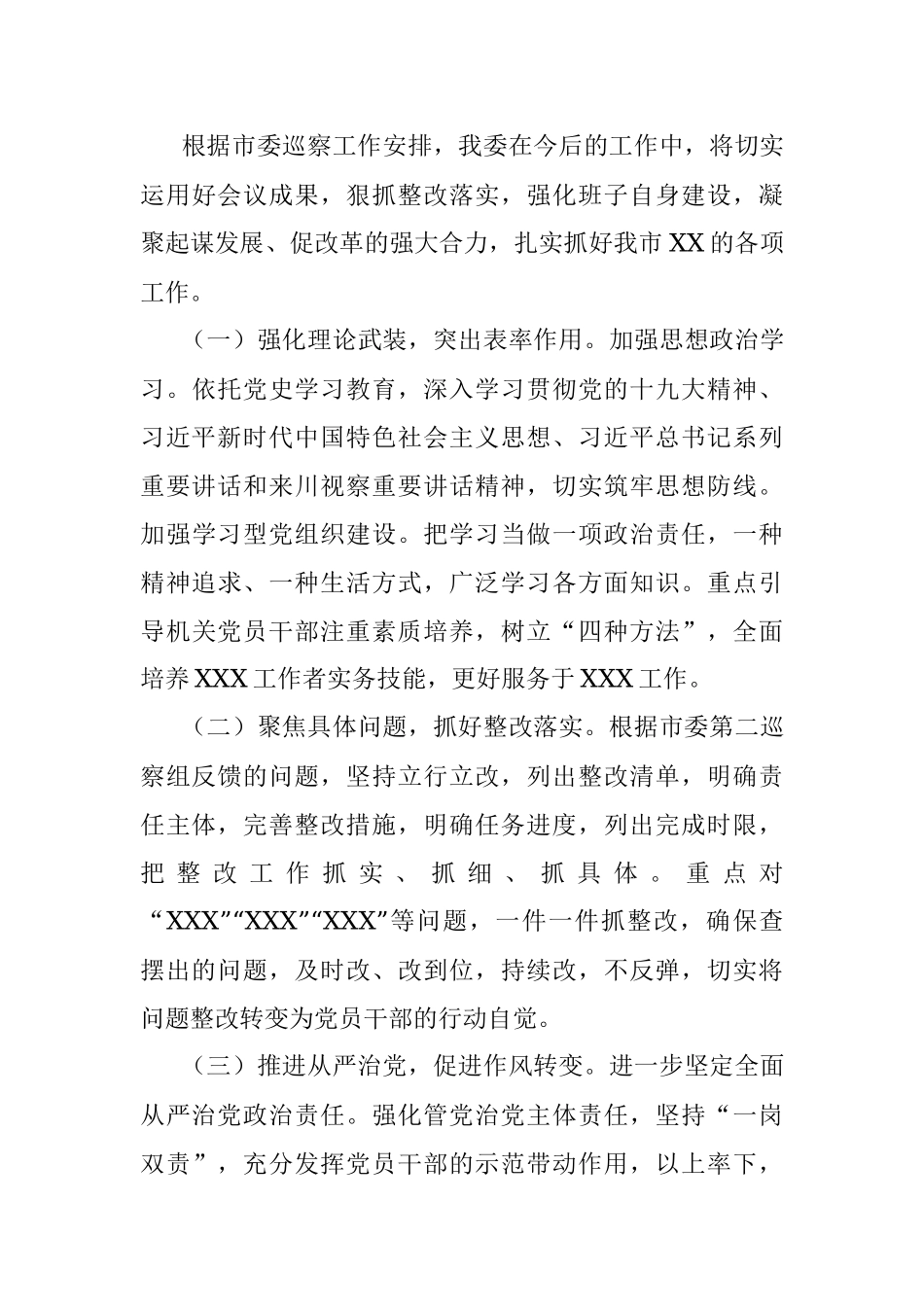 关于召开巡察整改专题民主生活会情况的报告.docx_第3页