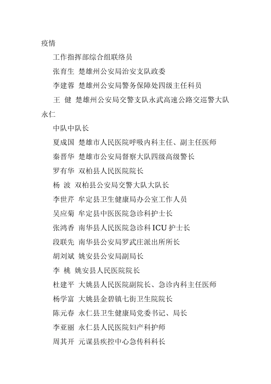 关于对我州新型冠状病毒感染肺炎疫情防控阻击战中担当作为的集体和个人进行表扬的通报（一）.docx_第3页