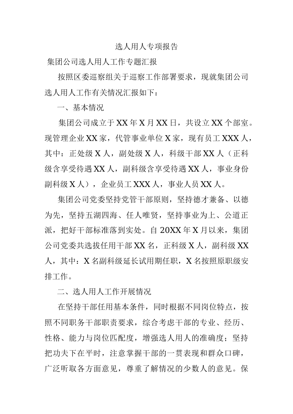 选人用人专项报告.docx_第1页