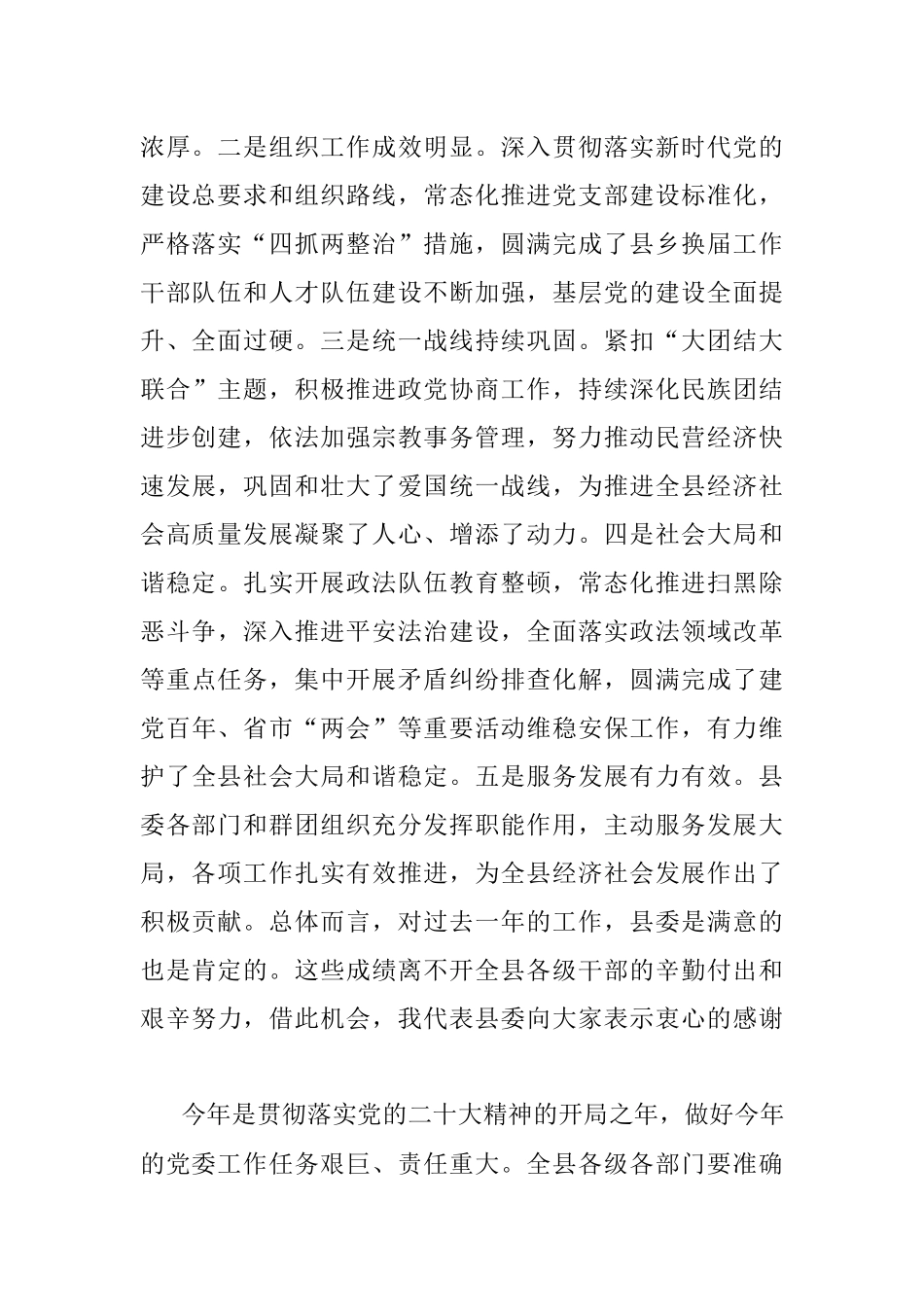 在2023年县委工作会议上的讲话.docx_第2页