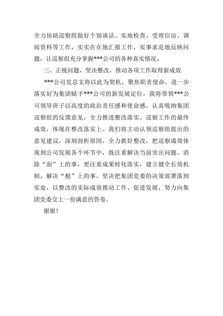 巡察工作见面会表态发言.docx_第3页