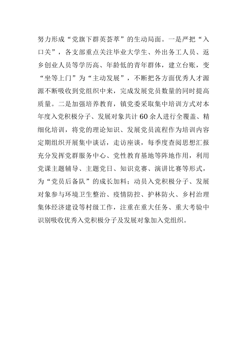 乡镇发展党员工作情况汇报.docx_第3页