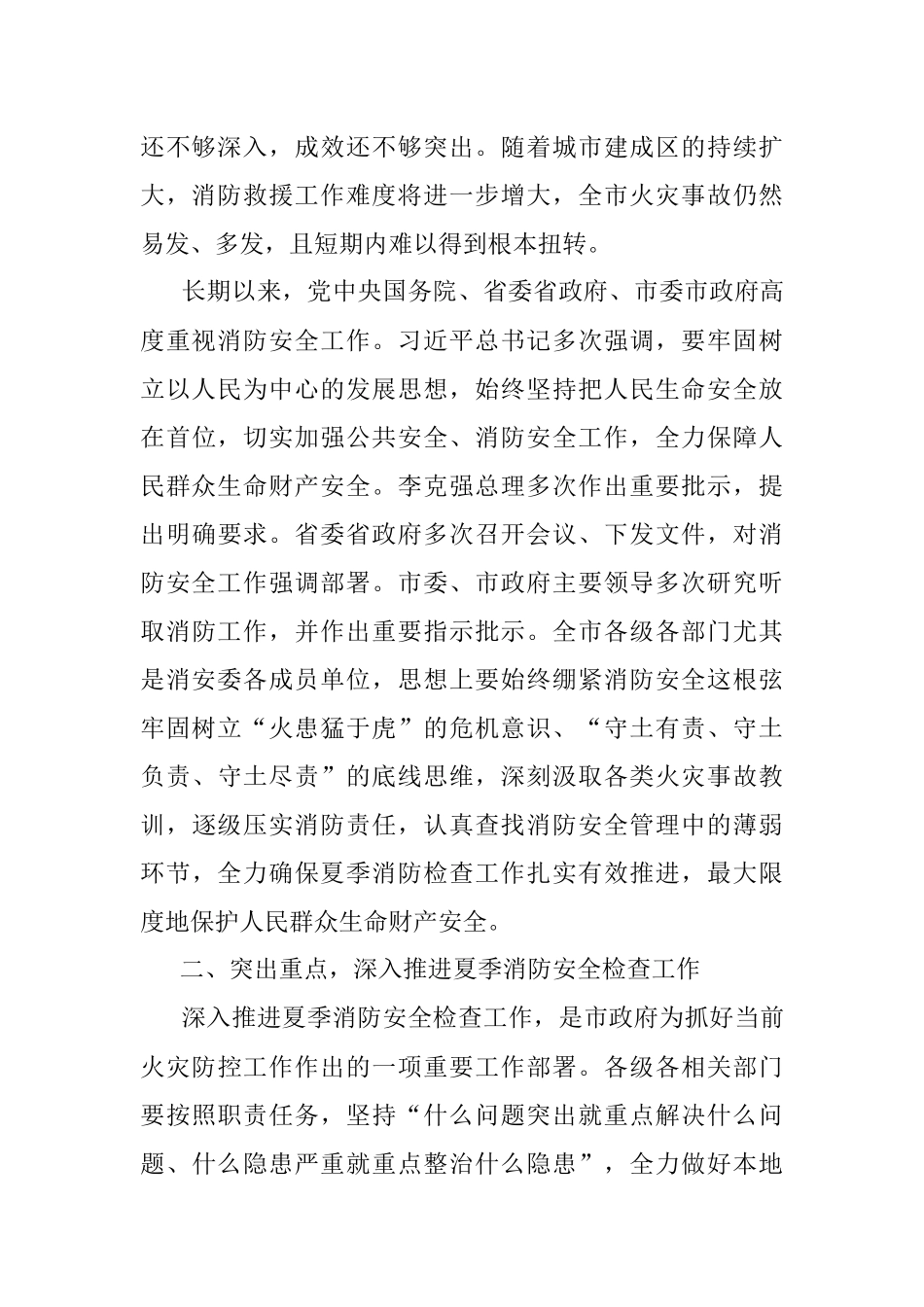副市长在全市夏季消防安全检查工作.docx_第2页