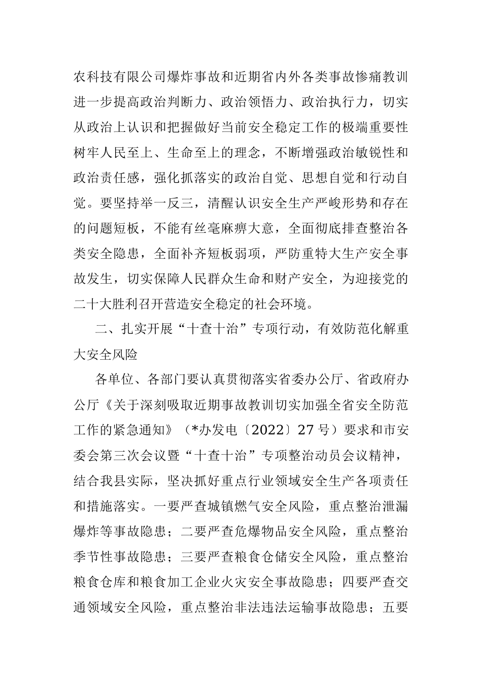 在县安委会第四次会议暨十查十治专项整治动员会议上的讲话.docx_第2页