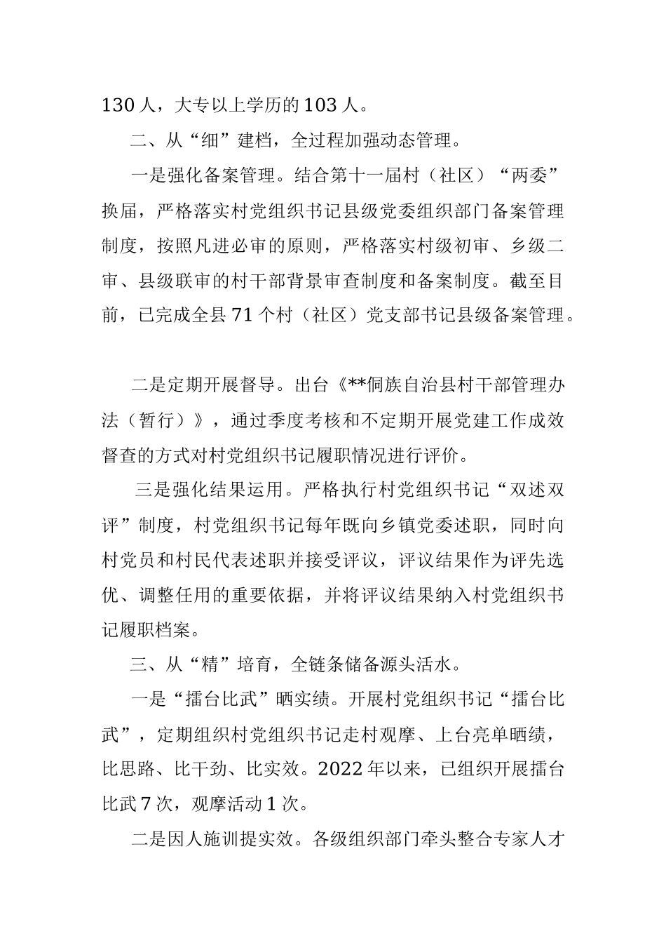 村级带头人队伍建设工作汇报.docx_第2页