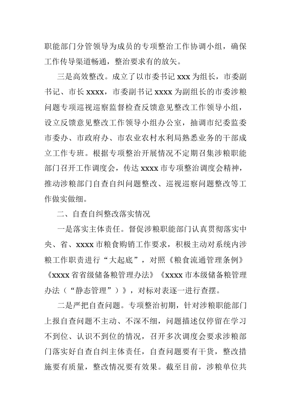 X市粮食领域巡察整改工作汇报.docx_第2页