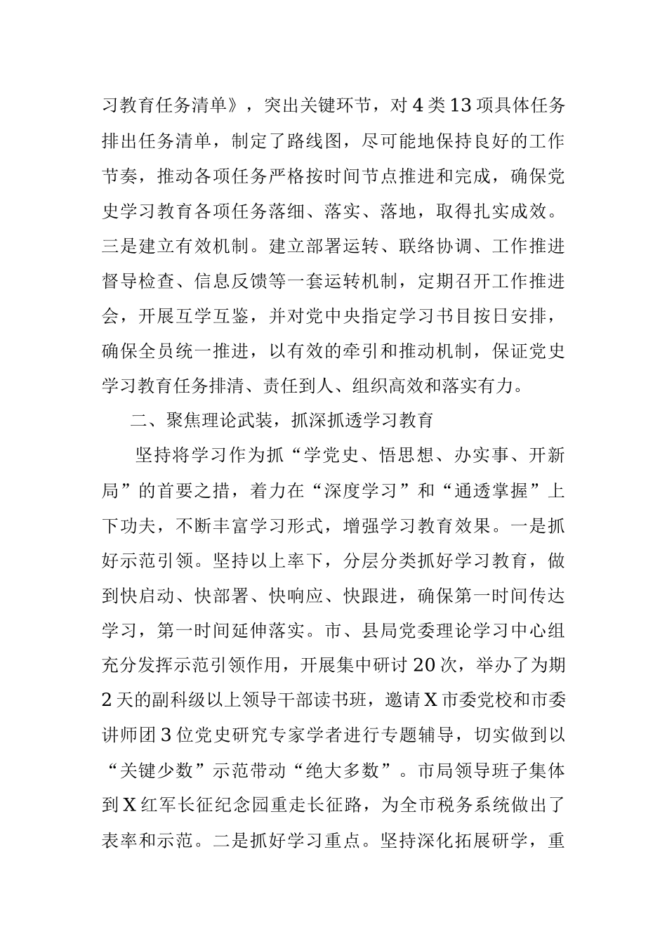 X市税务局党史学习教育工作汇报.docx_第2页