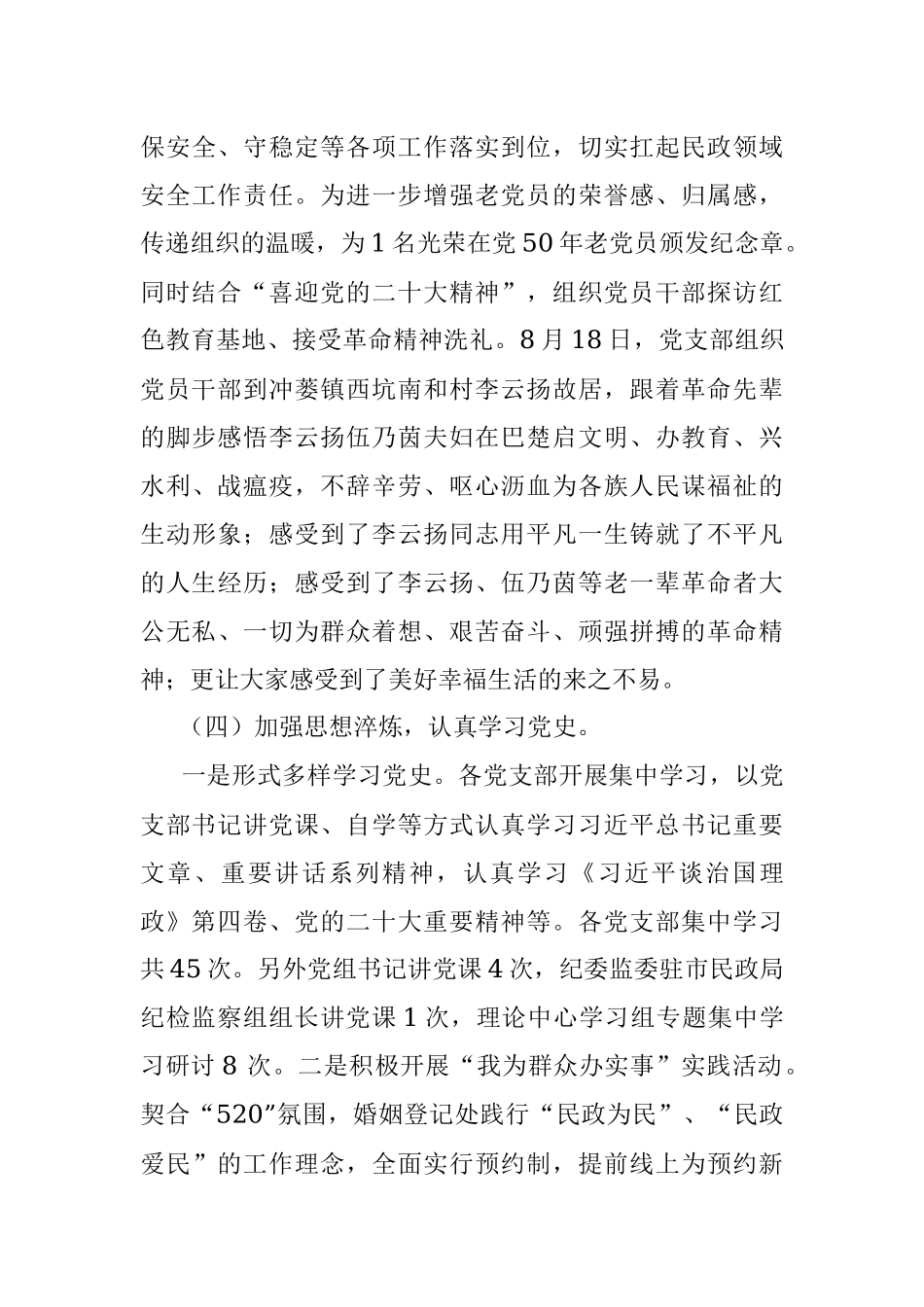 2022年XX市民政局党建工作总结.docx_第3页