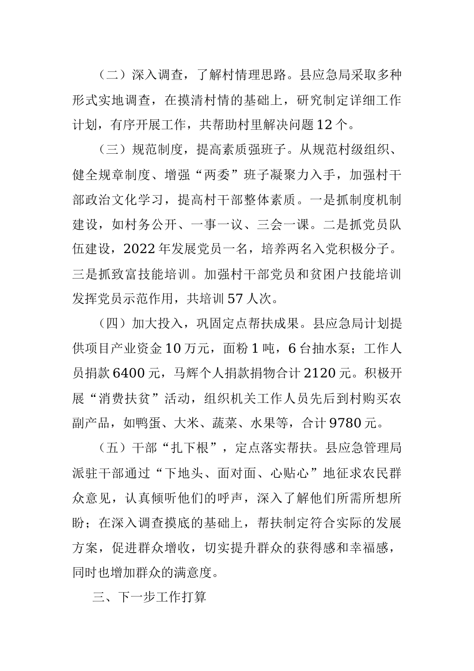 县应急管理局落实乡村振兴工作总结.docx_第2页