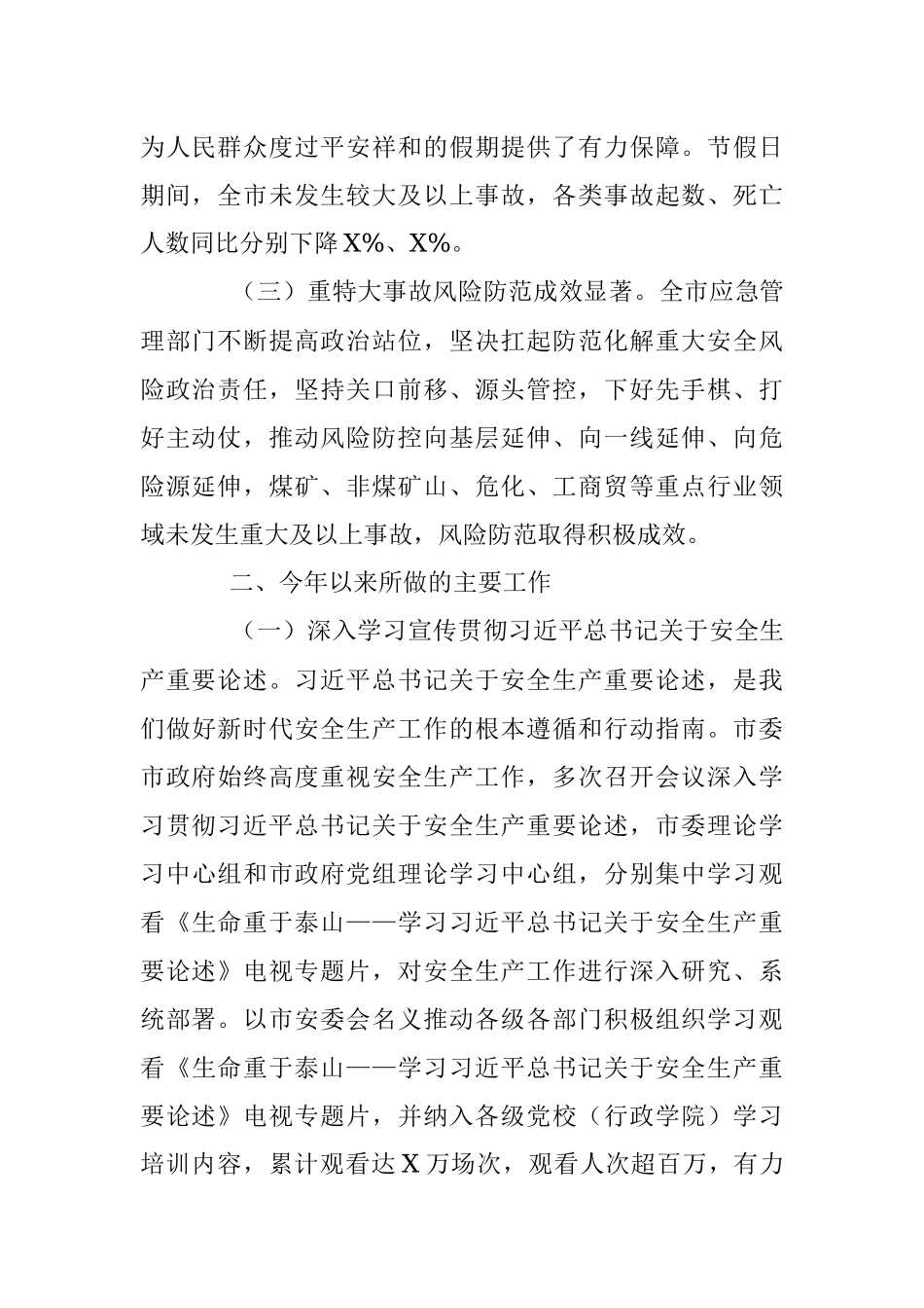 市应急局安全生产工作总结.docx_第2页