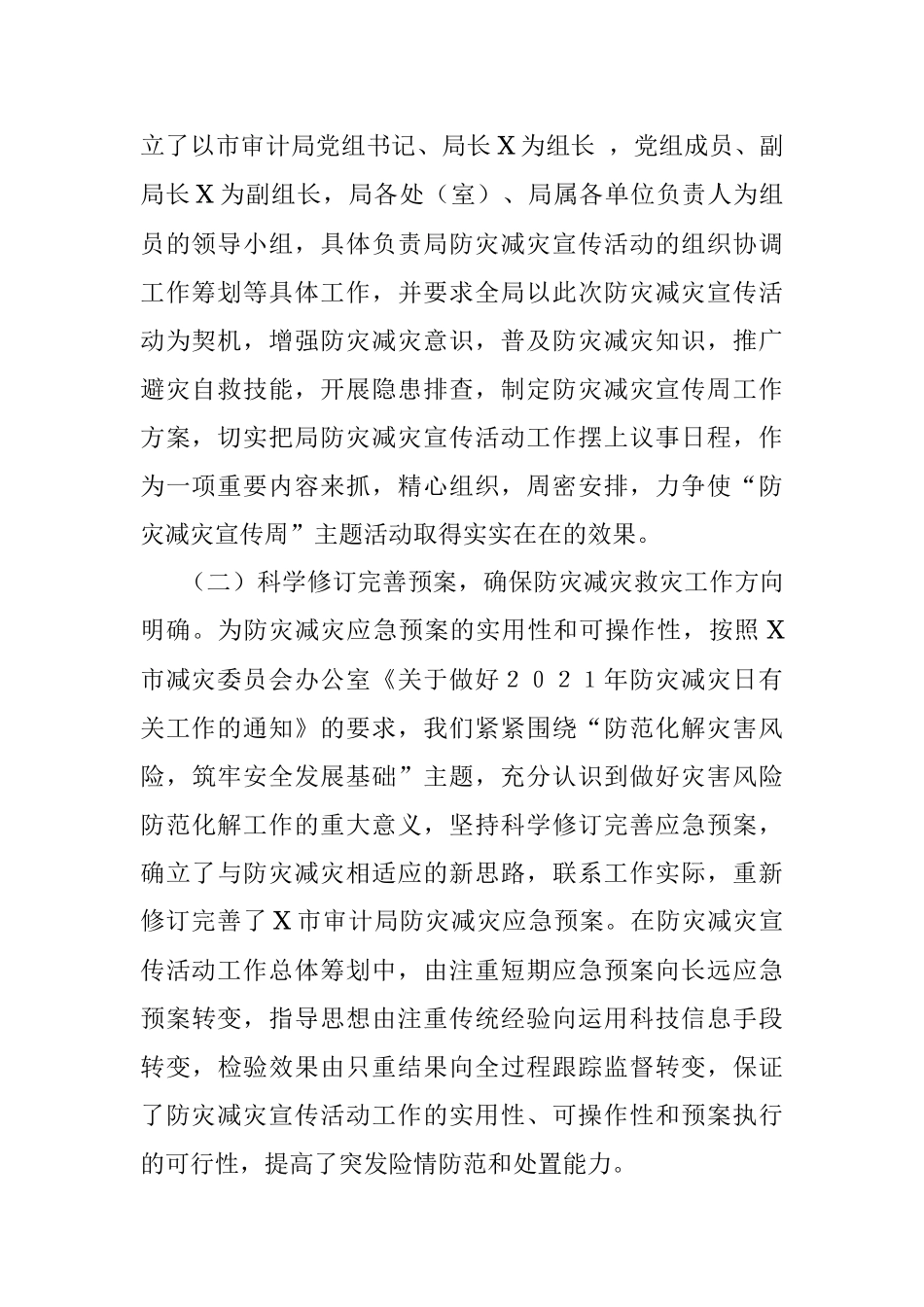 市审计局2021年防灾减灾救灾工作总结.docx_第2页