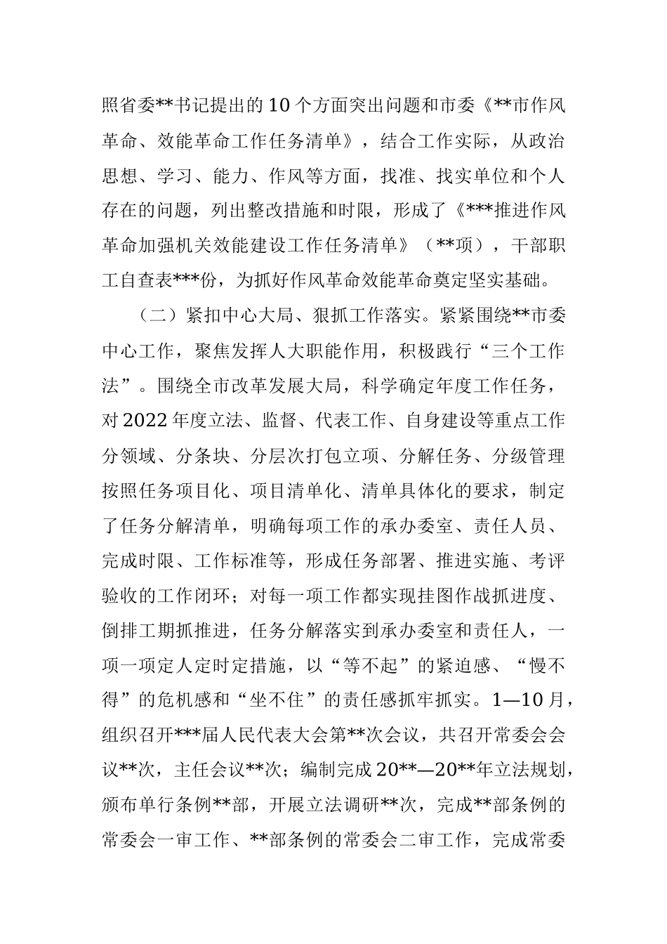 某人大常委会机关2022年度推进作风革命效能革命工作总结.docx_第2页