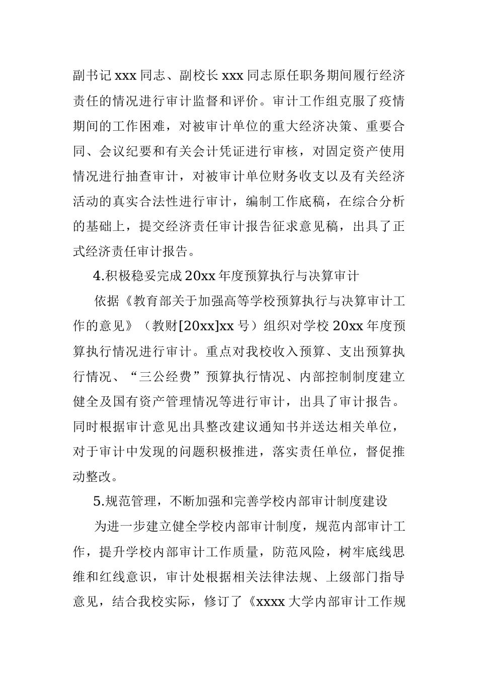 2020年审计工作总结（高校）.docx_第2页