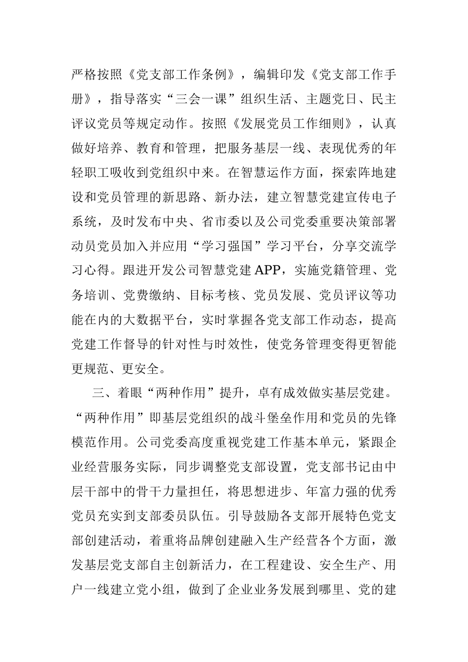 X市总公司党委经验交流材料.docx_第2页