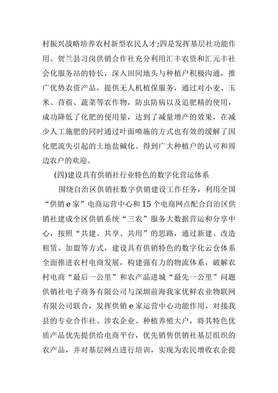 供销社2020年上半年工作总结 暨下半年工作思路.docx_第3页