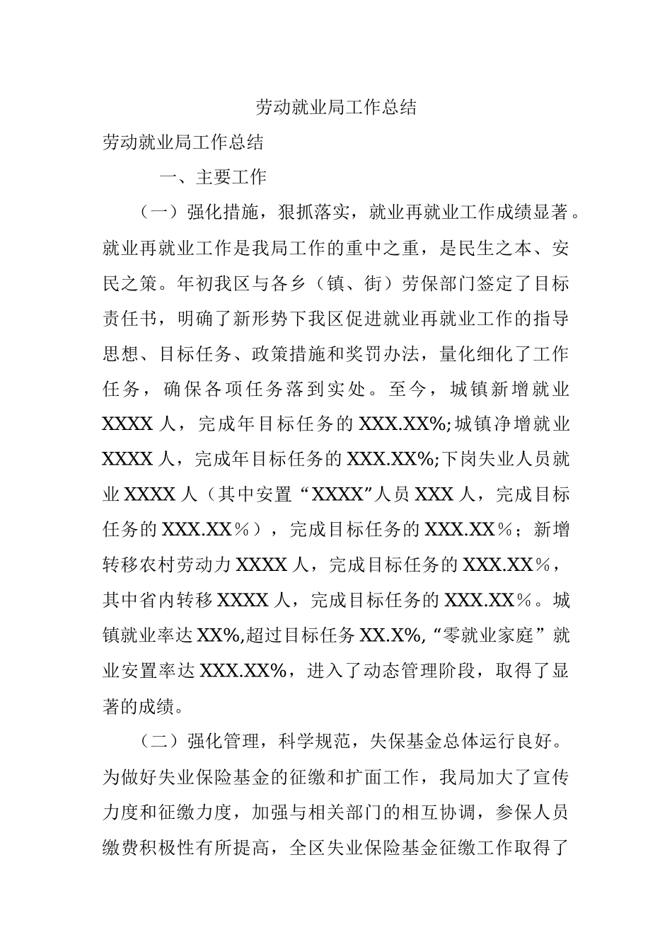 劳动就业局工作总结.docx_第1页