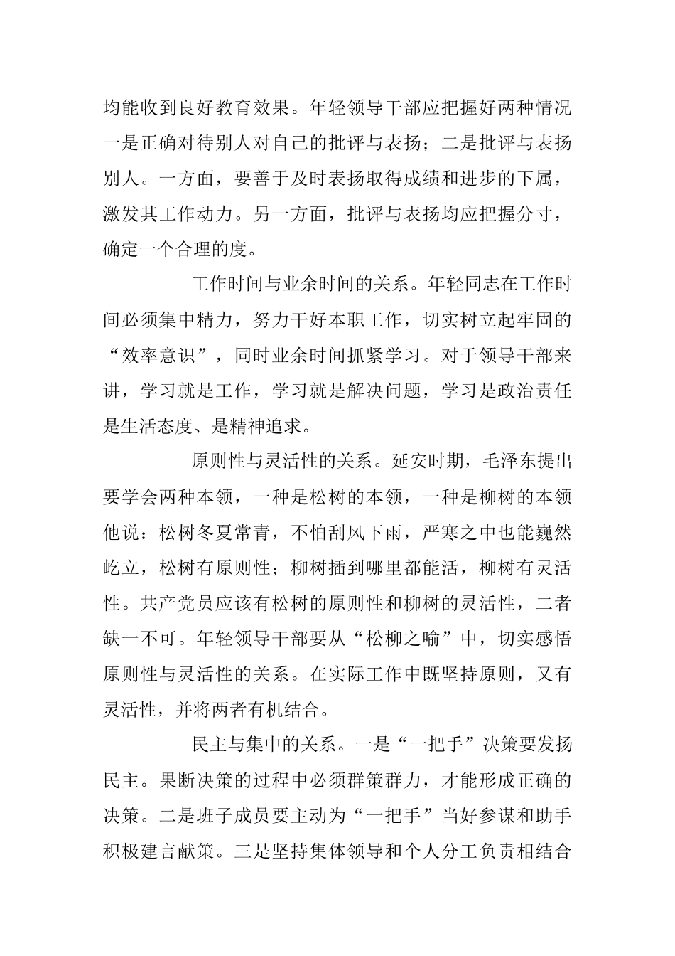 年轻领导干部应处理好十种关系.docx_第3页