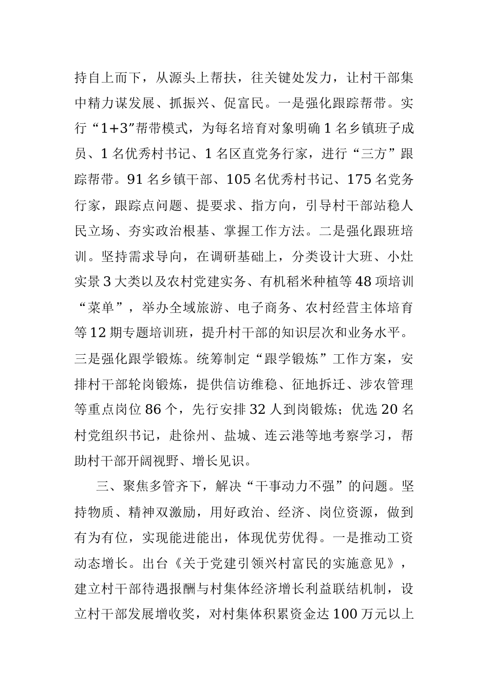村干部队伍建设经验交流材料.docx_第2页