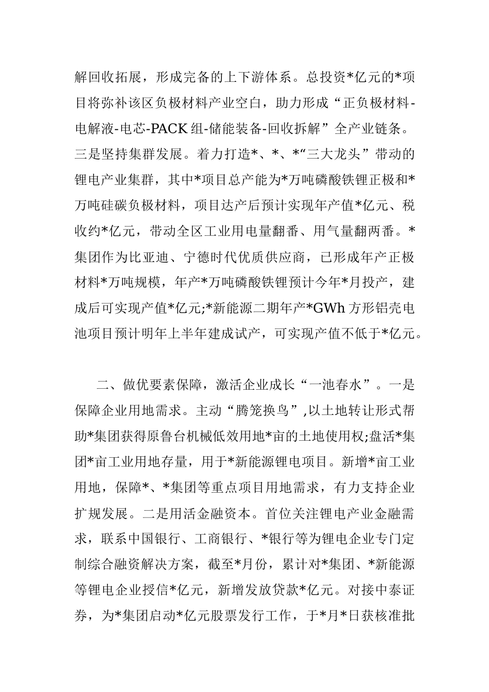 聚力优化营商环境 培育锂电首位产业——区政府经验交流材料.docx_第2页