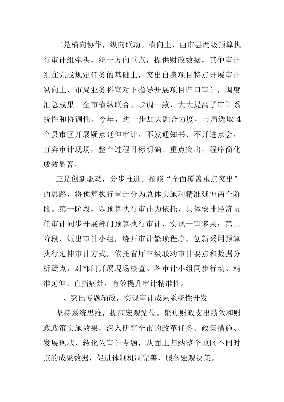 财政审计工作经验材料.docx_第2页