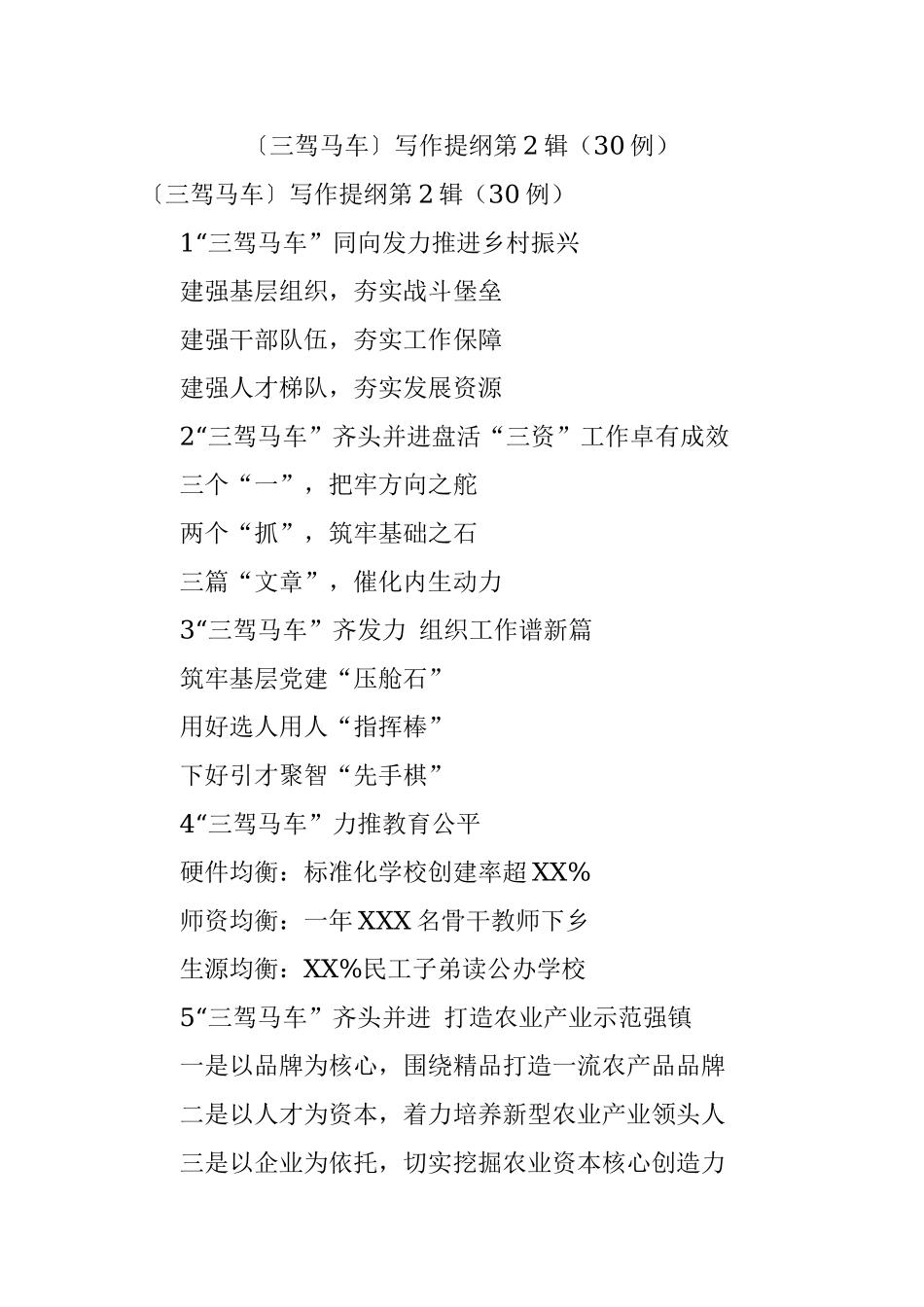 〔三驾马车〕写作提纲第2辑（30例）.docx_第1页