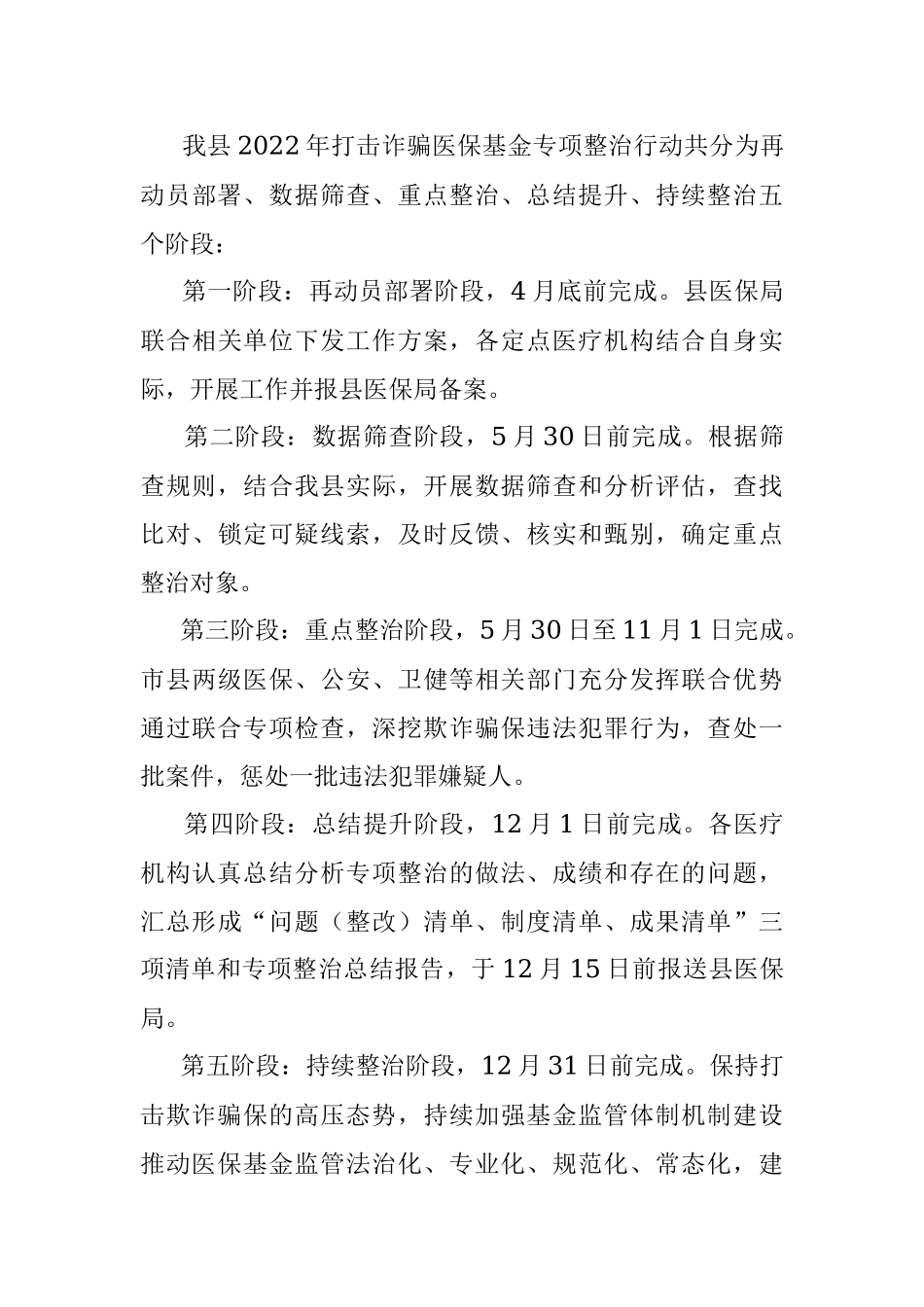 XX县2022年打击诈骗医保基金专项整治行动方案.docx_第3页