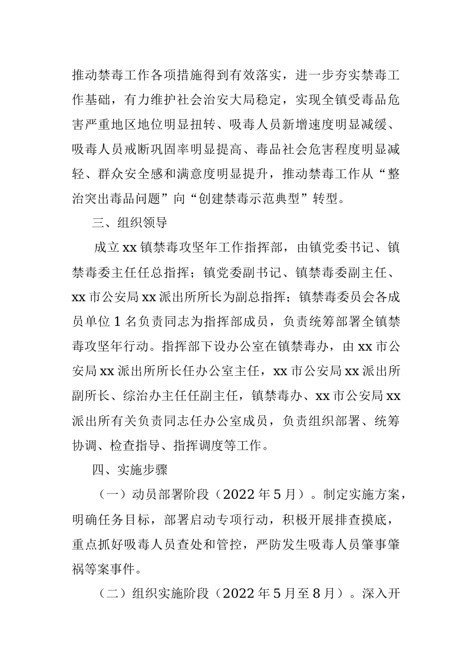 xx镇2022年禁毒攻坚年行动实施方案.docx_第2页