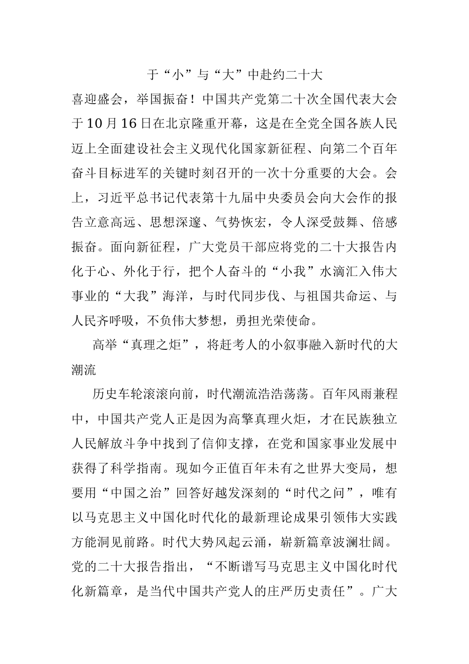 于“小”与“大”中赴约二十大.docx_第1页