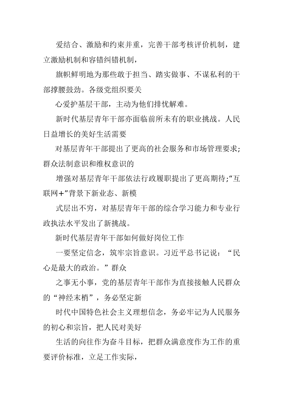 工作研究：新时代基层青年干部做好岗位工作之我见.docx_第2页