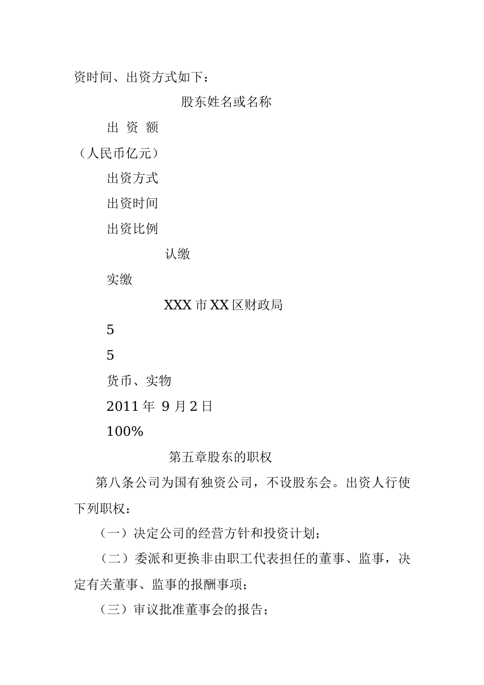 国有独资建设有限公司章程.docx_第2页