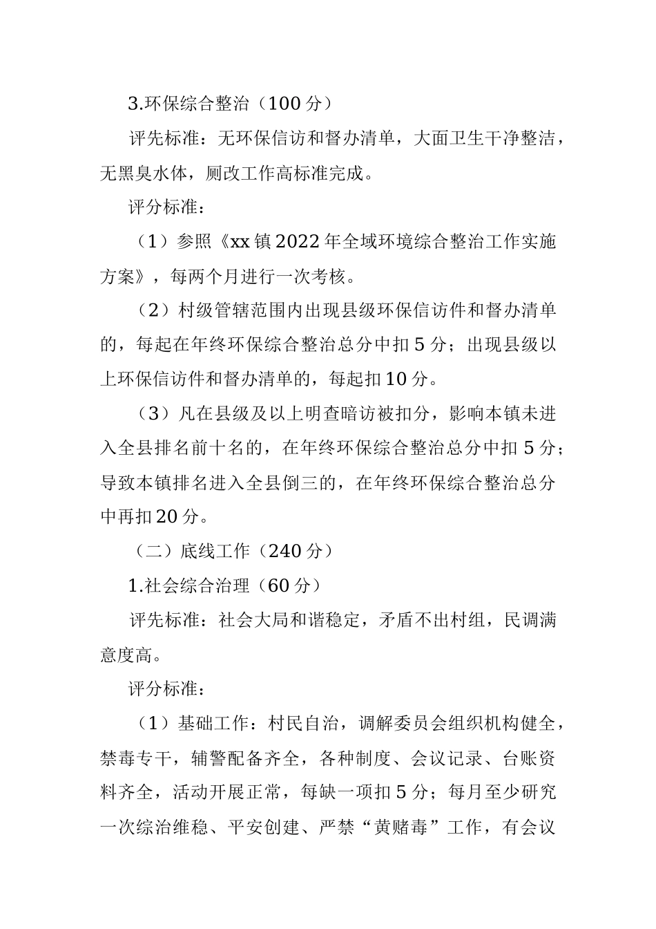 xx镇2022年度村级综合绩效考核办法.docx_第3页