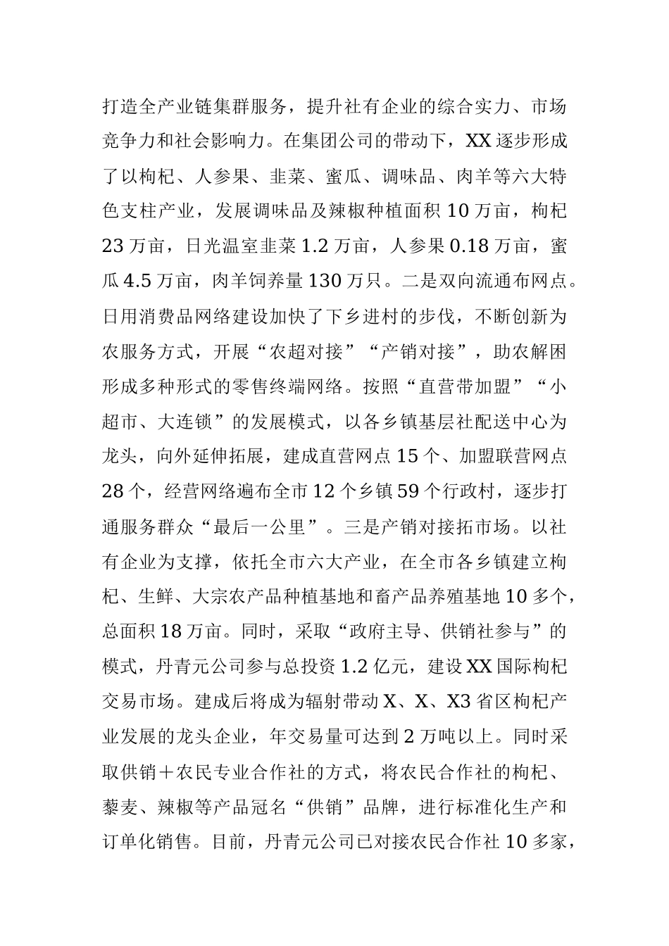 强服务做大体量聚合力抱团发展——XX市积极探索供销集团化发展模式.docx_第2页