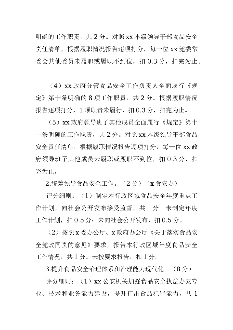 2021年度食品安全党政同责工作考评细则.docx_第2页