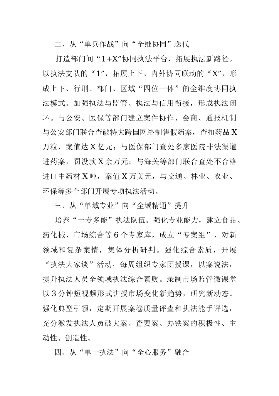 X市市场监管综合行政执法支队经验材料.docx_第2页
