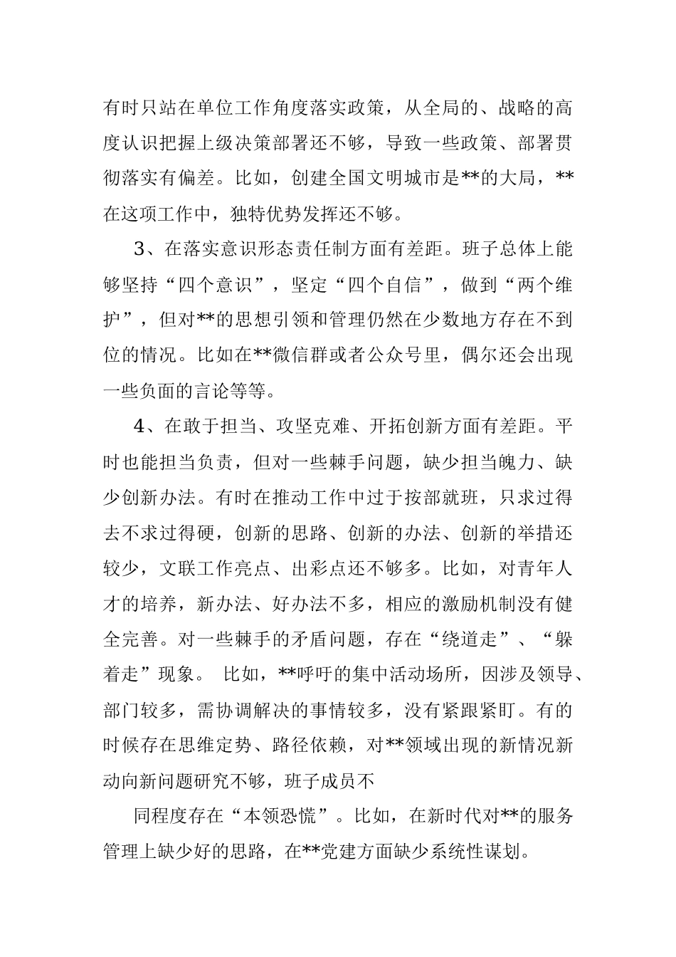 班子问题清单及整改措施.docx_第2页