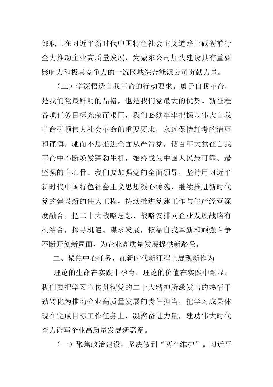 2023年国企党课讲稿：在新时代新征程上展现新作为.docx_第3页