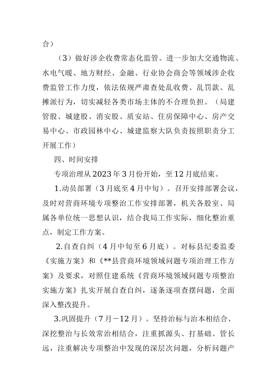 2023年度县住建系统营商环境领域问题专项整治工作方案.docx_第3页