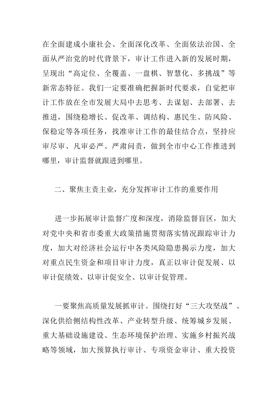 2023年X市审计委员会第一次会议讲话.docx_第3页