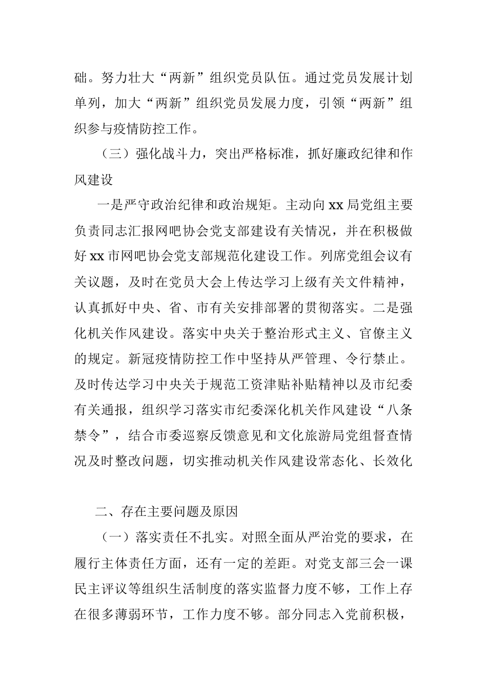 2023年Xx两新组织党支部书记抓基层党建工作述职报告.docx_第3页