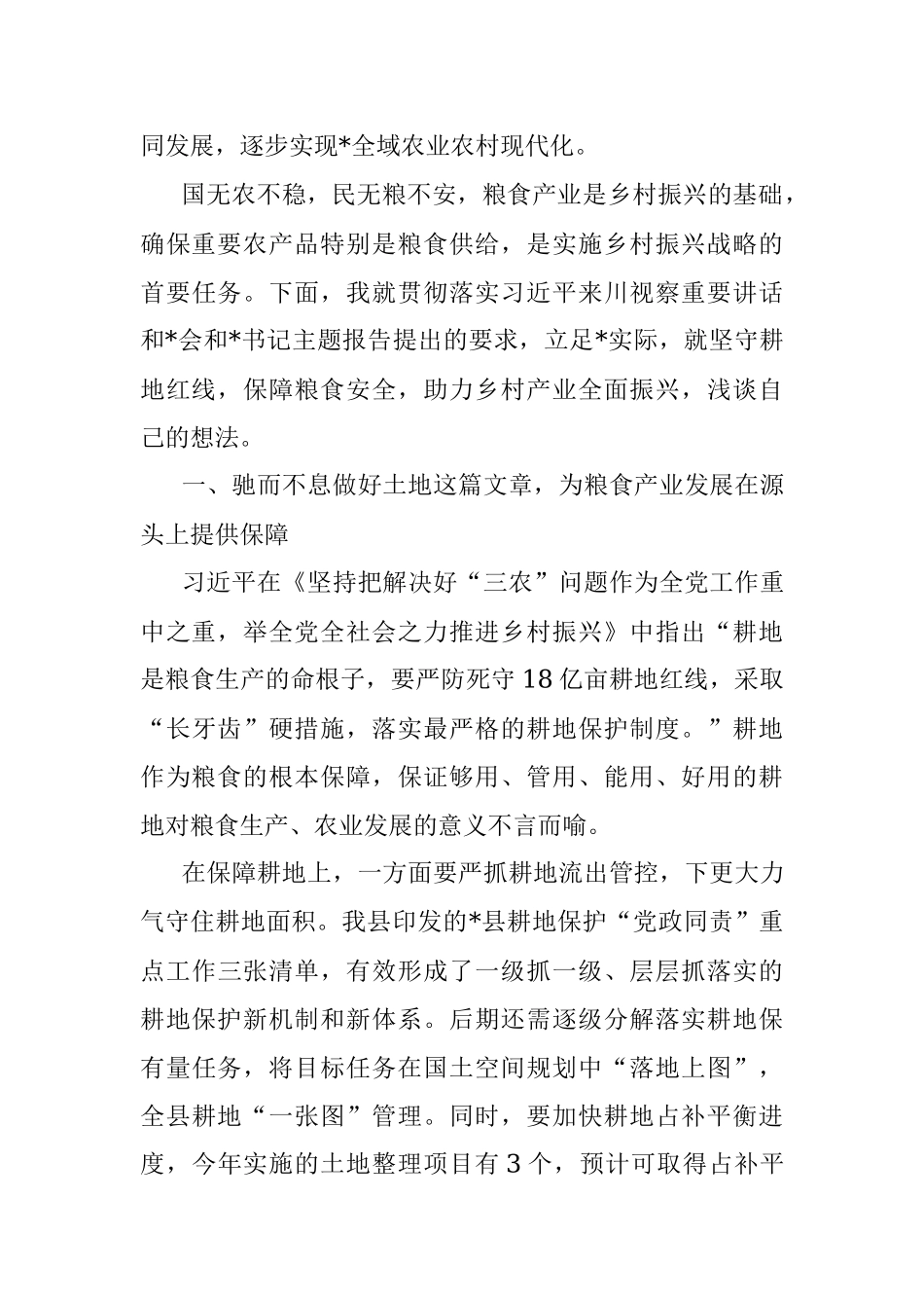 2023年守红线保粮安推动乡村产业全面振兴研讨发言.docx_第2页