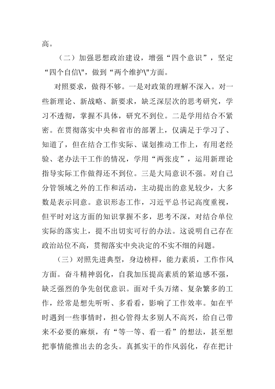 2023年市文化和旅游局常务副局长党性检视剖析材料.docx_第2页