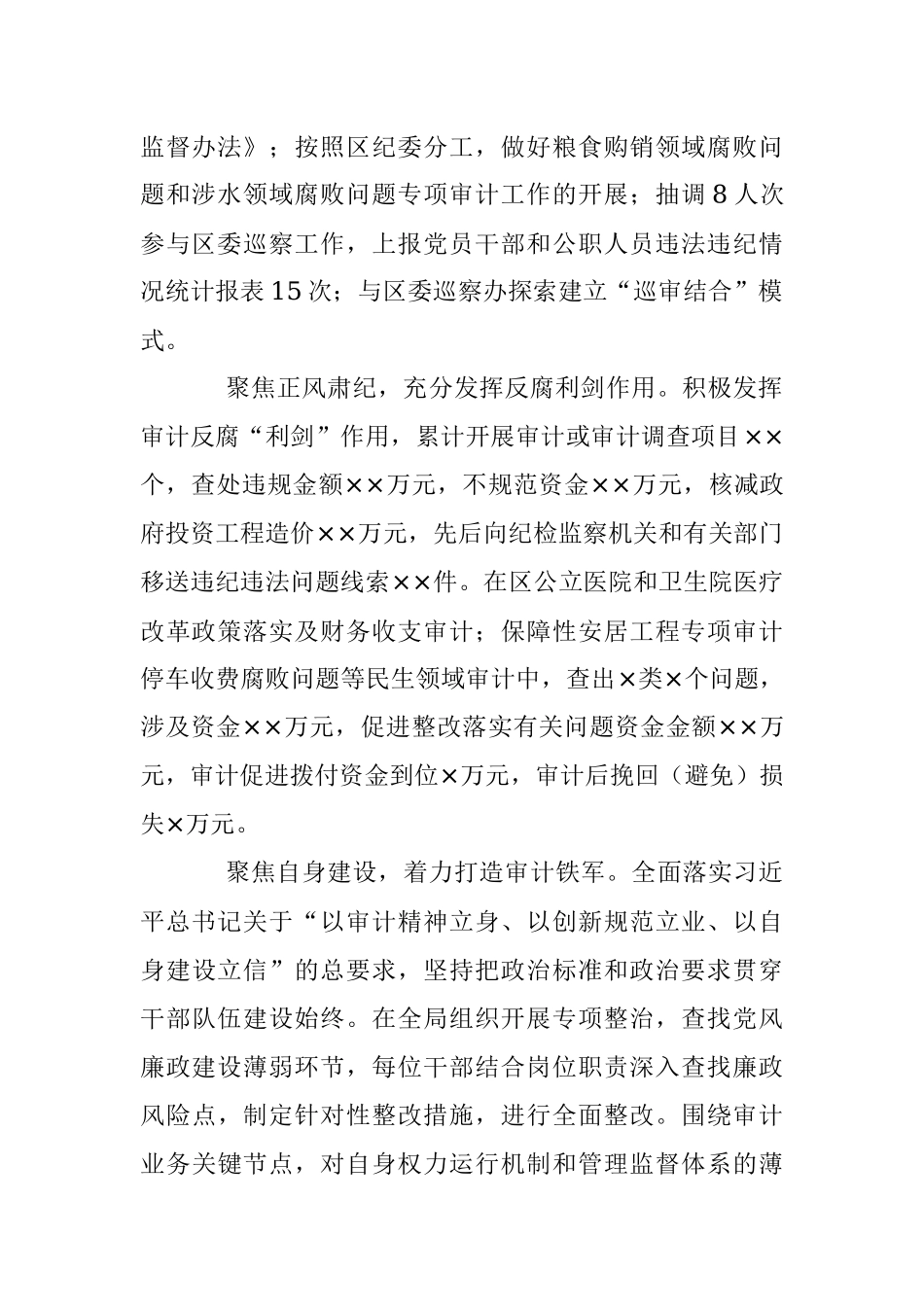 2023年XX区审计局反腐败协调汇报材料.docx_第2页