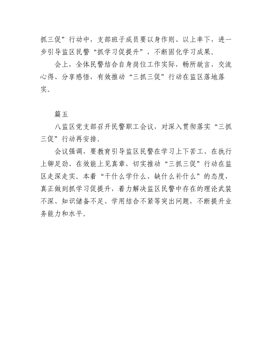 2023年(5篇)监狱各党支部(“三抓三促”行动进行时)会议研讨交流发言材料.docx_第3页