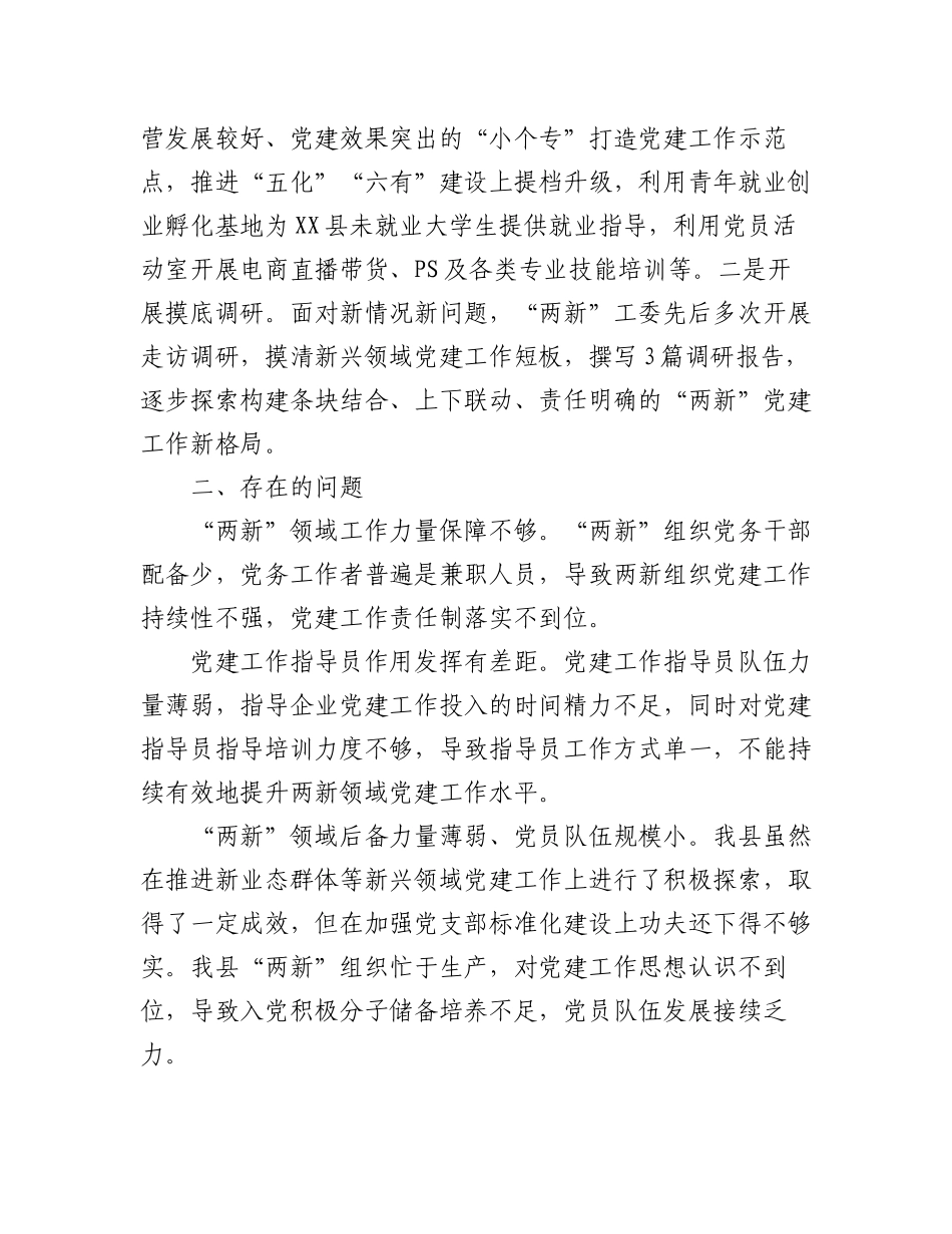 2023年(6篇）本年度各市县委两新工委书记抓基层党建述职报告汇编.docx_第3页