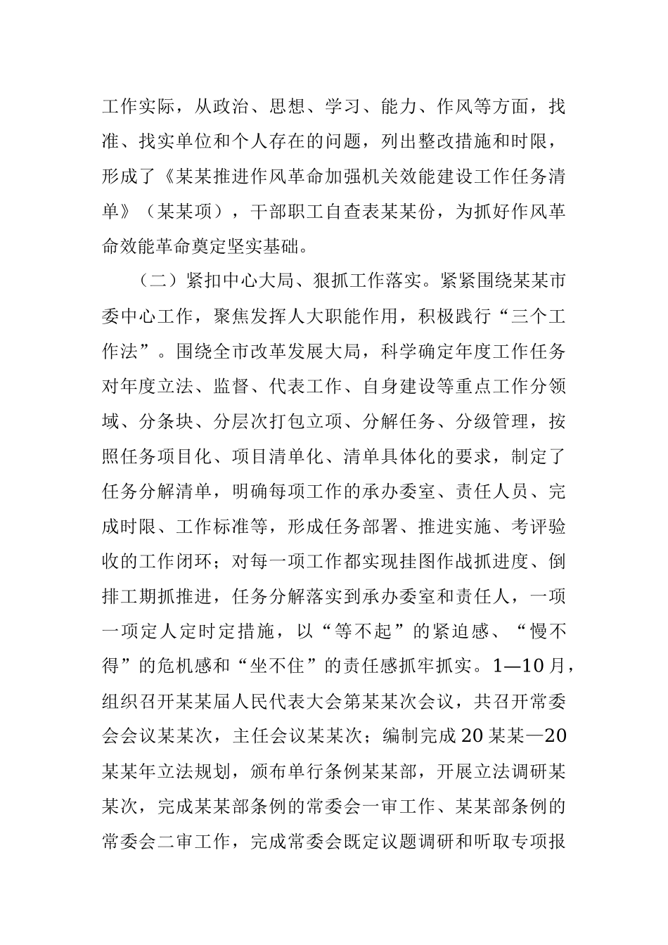 某某市人大机关2022年推进作风革命效能革命工作总结.docx_第2页
