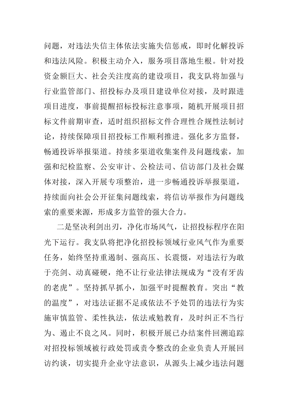 2023年招投标领域专项治理表态发言.docx_第2页